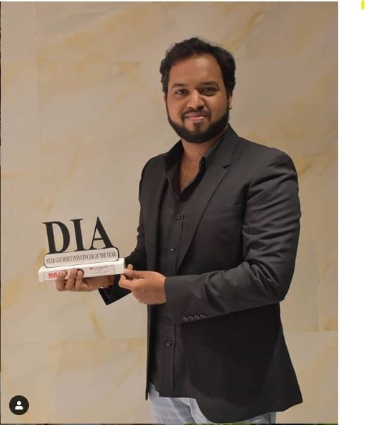 Digital Influencer award Winner Mr.Mohd Zubair Ali 