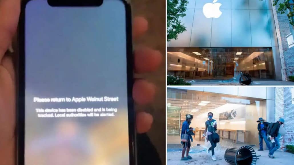 apple store looted during protest