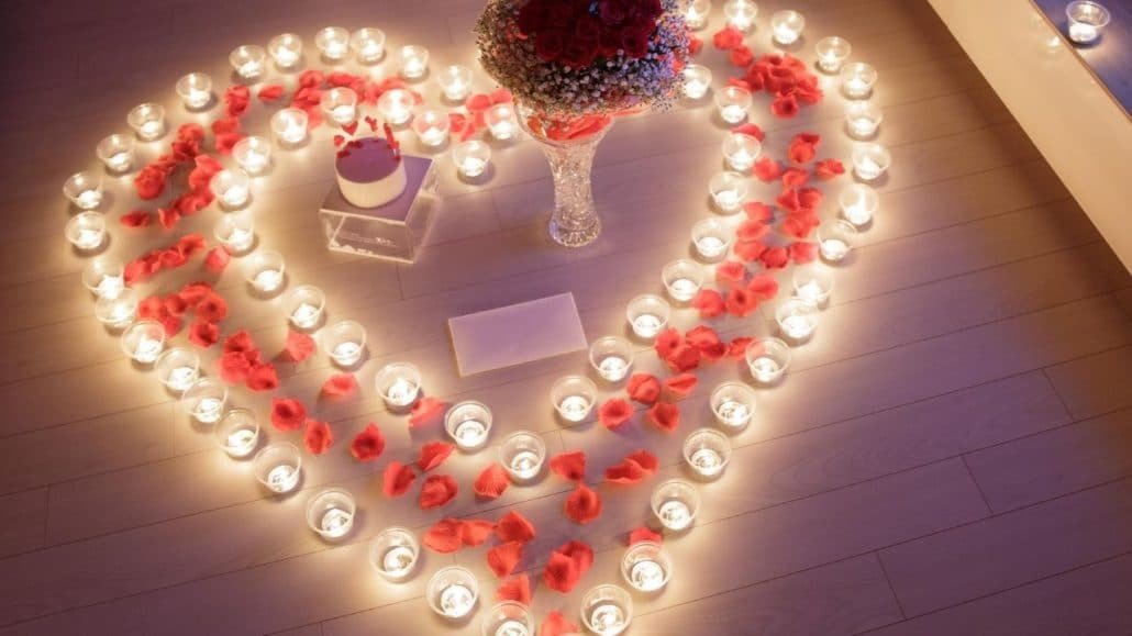 Proposal with candles