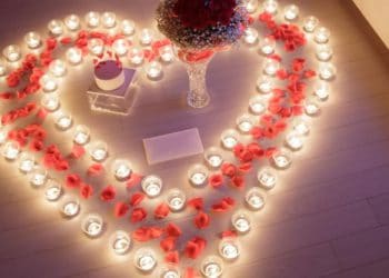 Proposal with candles