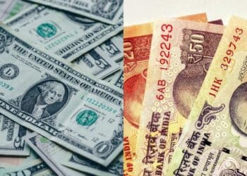 Indian rupee equals to dollar